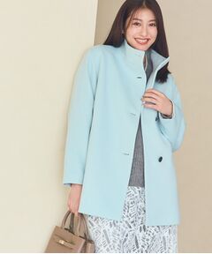 INDIVI / インディヴィ その他アウター | 【日本製／ミドル丈】スタンドカラーミドルコート