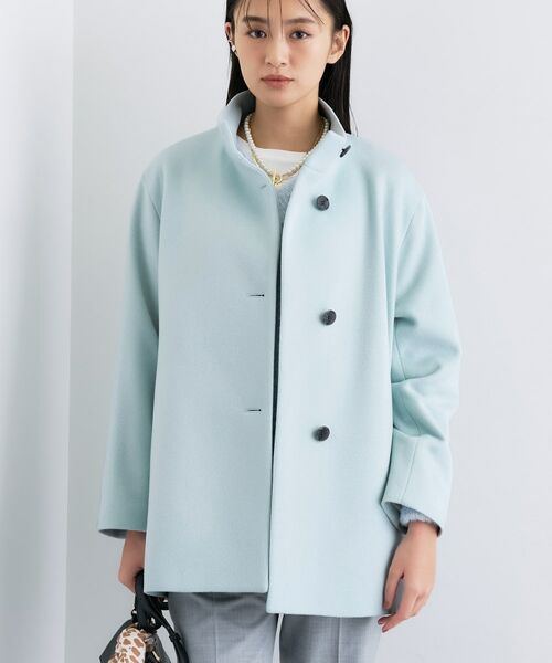INDIVI / インディヴィ その他アウター | 【日本製／ミドル丈】スタンドカラーミドルコート | 詳細1