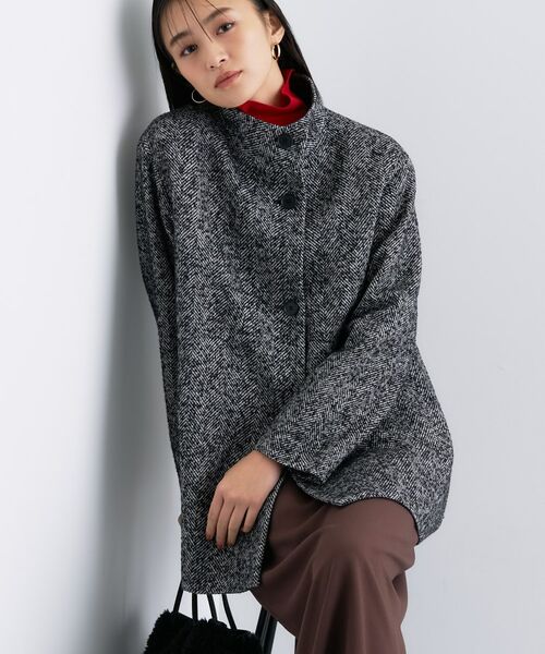 INDIVI / インディヴィ その他アウター | 【日本製／ミドル丈】スタンドカラーミドルコート | 詳細9