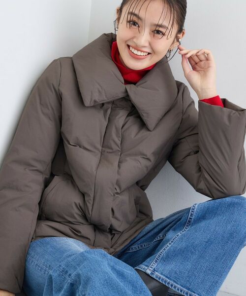 INDIVI / インディヴィ ダウンジャケット・ベスト | 【撥水／洗える／デザイン衿】ステッチレス ショートダウンコート | 詳細10