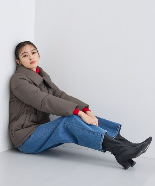 INDIVI / インディヴィ ダウンジャケット・ベスト | 【撥水／洗える／デザイン衿】ステッチレス ショートダウンコート | 詳細11