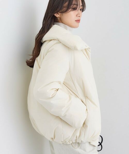 INDIVI / インディヴィ ダウンジャケット・ベスト | 【撥水／洗える／デザイン衿】ステッチレス ショートダウンコート | 詳細3