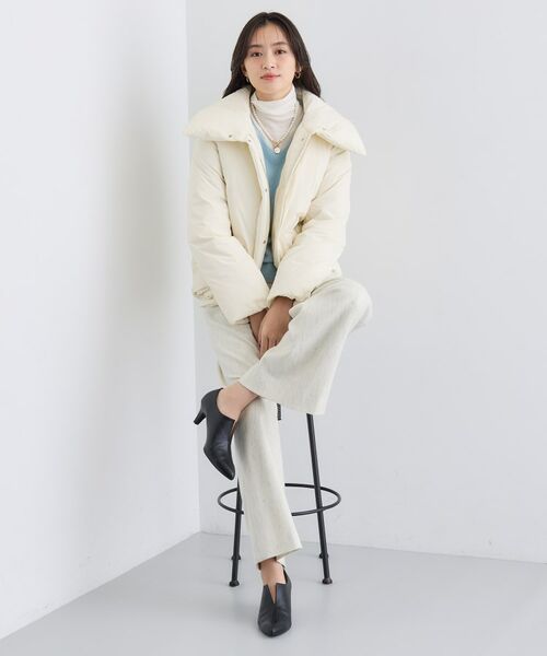 INDIVI / インディヴィ ダウンジャケット・ベスト | 【撥水／洗える／デザイン衿】ステッチレス ショートダウンコート | 詳細4