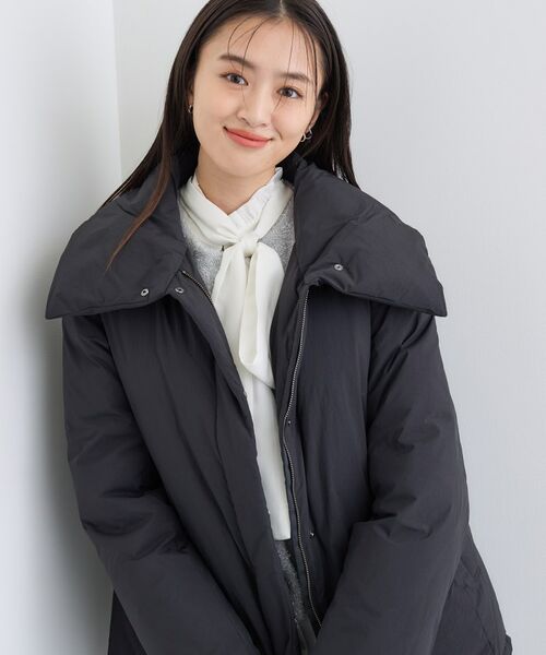 INDIVI / インディヴィ ダウンジャケット・ベスト | 【撥水／洗える／デザイン衿】ステッチレス ショートダウンコート | 詳細6