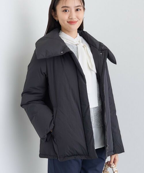 INDIVI / インディヴィ ダウンジャケット・ベスト | 【撥水／洗える／デザイン衿】ステッチレス ショートダウンコート | 詳細7