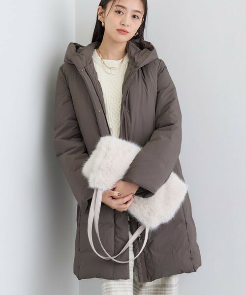 INDIVI/インディヴィ 【撥水/洗える】ステッチレス ロングダウンコート ブラウン(043) 05(XXS) INDIVI/インディヴィ 【撥水/洗える】ステッチレス ロングダウンコート ブラウン(043) 05(XXS)