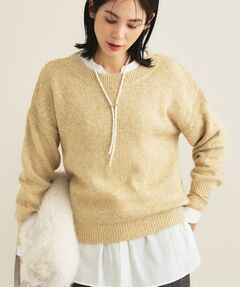 INDIVI / インディヴィ ニット・セーター | 【大人ラメ】パフスリーブ ヘアリーニット