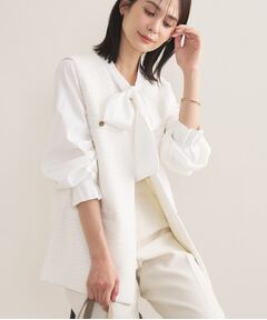 INDIVI / インディヴィ その他トップス | 【2点セット／洗える／セレモニー】ツイードジレ＆ボウタイブラウス