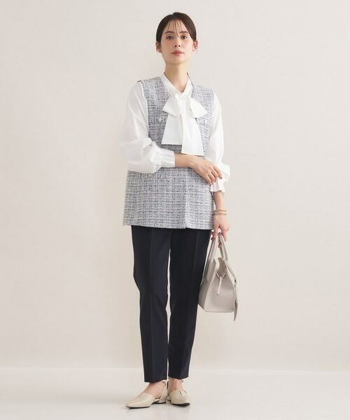 INDIVI / インディヴィ その他トップス | 【2点セット／洗える／セレモニー】ツイードジレ＆ボウタイブラウス | 詳細13