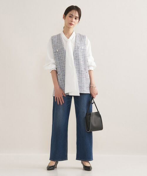 INDIVI / インディヴィ その他トップス | 【2点セット／洗える／セレモニー】ツイードジレ＆ボウタイブラウス | 詳細14
