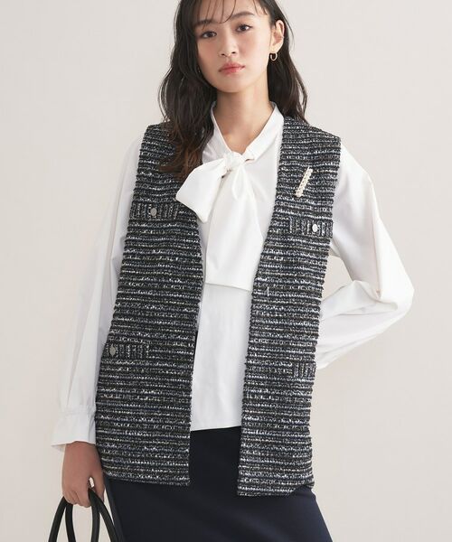 INDIVI / インディヴィ その他トップス | 【2点セット／洗える／セレモニー】ツイードジレ＆ボウタイブラウス | 詳細17
