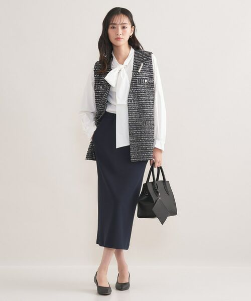 INDIVI / インディヴィ その他トップス | 【2点セット／洗える／セレモニー】ツイードジレ＆ボウタイブラウス | 詳細19