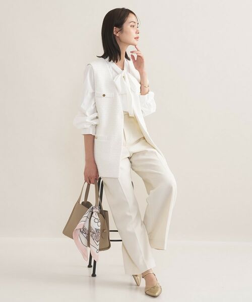 INDIVI / インディヴィ その他トップス | 【2点セット／洗える／セレモニー】ツイードジレ＆ボウタイブラウス | 詳細27