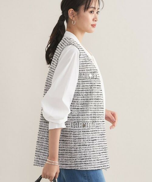 INDIVI / インディヴィ その他トップス | 【2点セット／洗える／セレモニー】ツイードジレ＆ボウタイブラウス | 詳細3