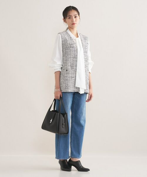 INDIVI / インディヴィ その他トップス | 【2点セット／洗える／セレモニー】ツイードジレ＆ボウタイブラウス | 詳細5