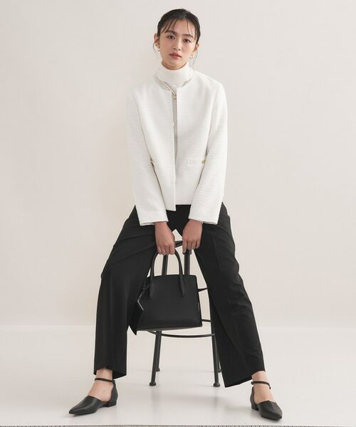 INDIVI / インディヴィ ノーカラージャケット | 【セレモニー／洗える】ミックスツイードライトジャケット | 詳細16