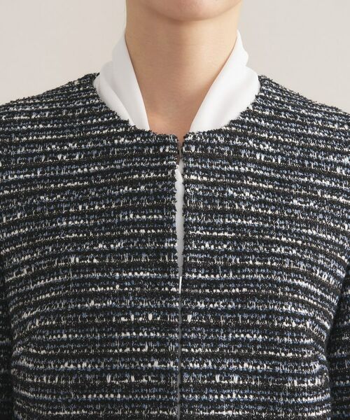 INDIVI / インディヴィ ノーカラージャケット | 【セレモニー／洗える】ミックスツイードライトジャケット | 詳細21