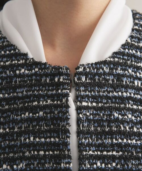INDIVI / インディヴィ ノーカラージャケット | 【セレモニー／洗える】ミックスツイードライトジャケット | 詳細22
