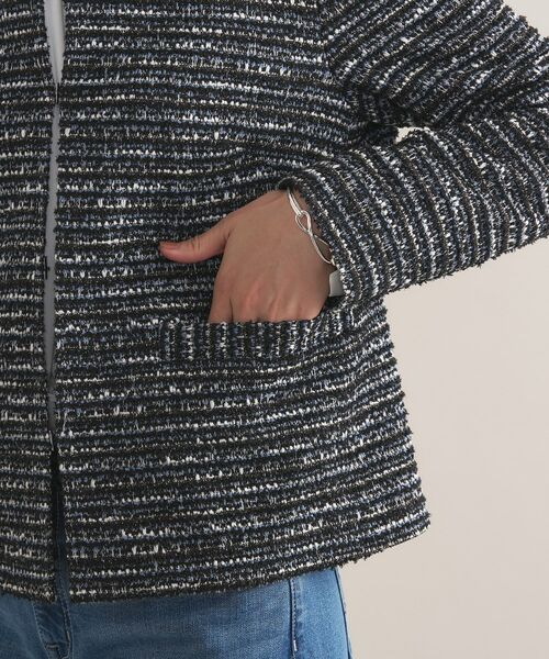 INDIVI / インディヴィ ノーカラージャケット | 【セレモニー／洗える】ミックスツイードライトジャケット | 詳細27