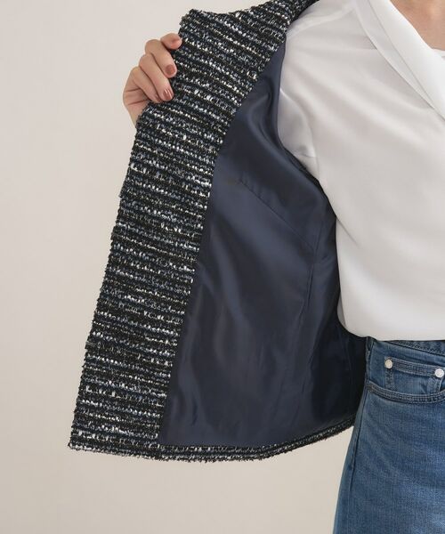 INDIVI / インディヴィ ノーカラージャケット | 【セレモニー／洗える】ミックスツイードライトジャケット | 詳細29