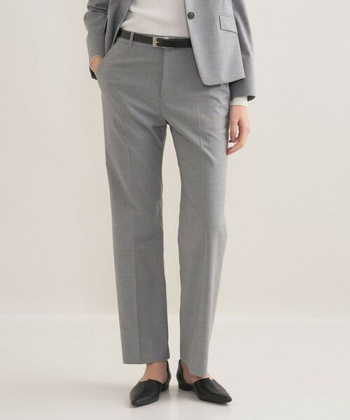 INDIVI / インディヴィ パンツ | 【ウール混/スーツ】ストレートパンツ(グレー(912))