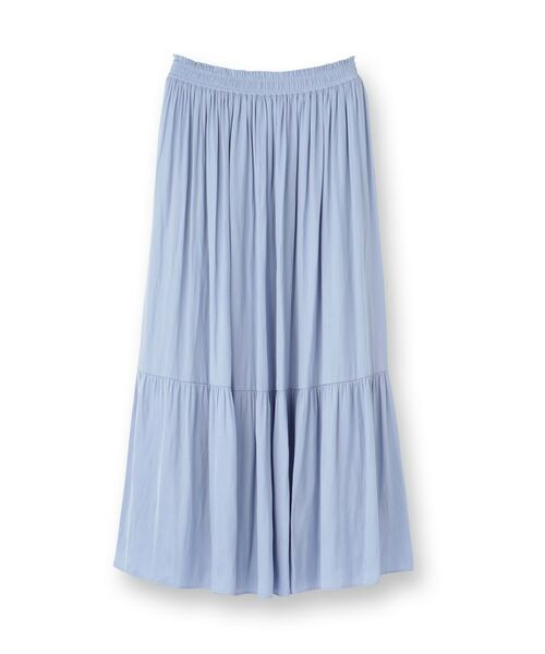 INDIVI / インディヴィ ロング・マキシ丈スカート | 【洗える／丈調整可能】ギャザーフレアスカート | 詳細1