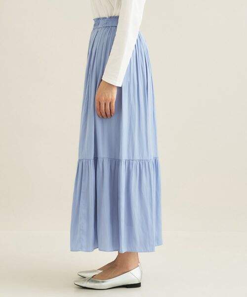 INDIVI / インディヴィ ロング・マキシ丈スカート | 【洗える／丈調整可能】ギャザーフレアスカート | 詳細15