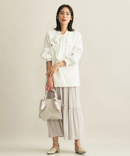 INDIVI / インディヴィ ロング・マキシ丈スカート | 【洗える／丈調整可能】ギャザーフレアスカート | 詳細4