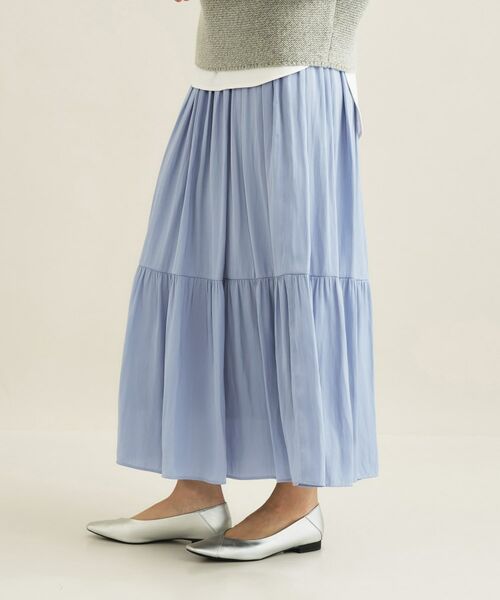 INDIVI / インディヴィ ロング・マキシ丈スカート | 【洗える／丈調整可能】ギャザーフレアスカート | 詳細6
