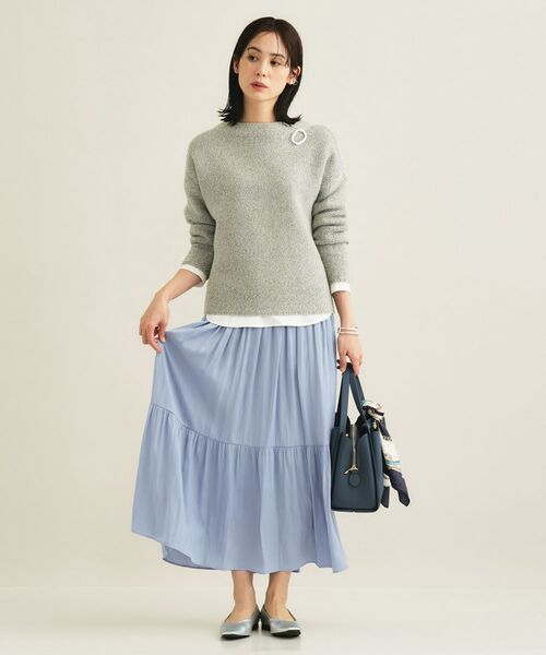 INDIVI / インディヴィ ロング・マキシ丈スカート | 【洗える／丈調整可能】ギャザーフレアスカート | 詳細8