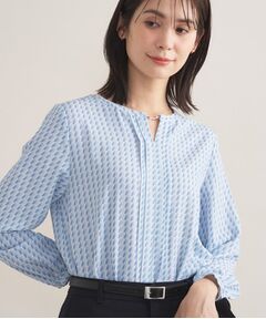 INDIVI / インディヴィ シャツ・ブラウス | 【セレモニー／洗える／透けにくい】ジオメ柄プリントブラウス