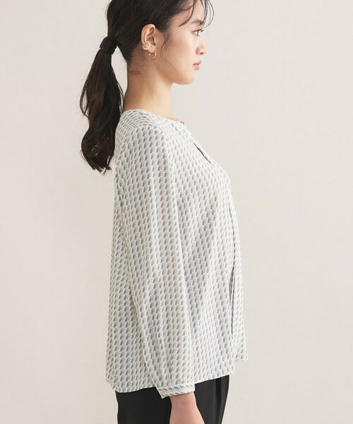 INDIVI / インディヴィ シャツ・ブラウス | 【セレモニー／洗える／透けにくい】ジオメ柄プリントブラウス | 詳細19