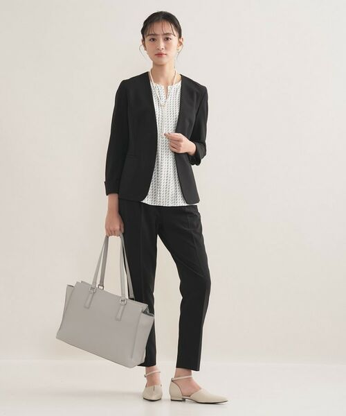 INDIVI / インディヴィ シャツ・ブラウス | 【セレモニー／洗える／透けにくい】ジオメ柄プリントブラウス | 詳細8