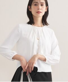 INDIVI / インディヴィ シャツ・ブラウス | 【セレモニー／洗える／透けにくい】ダイヤ柄プリントブラウス