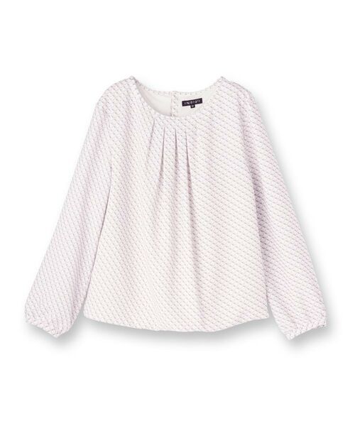 INDIVI / インディヴィ シャツ・ブラウス | 【セレモニー／洗える／透けにくい】ダイヤ柄プリントブラウス | 詳細1