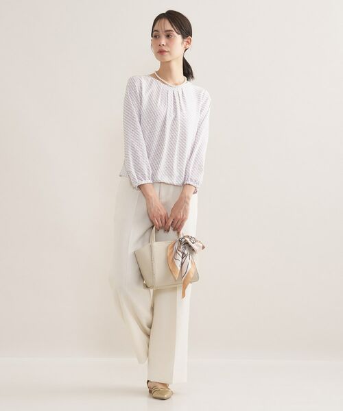 INDIVI / インディヴィ シャツ・ブラウス | 【セレモニー／洗える／透けにくい】ダイヤ柄プリントブラウス | 詳細11