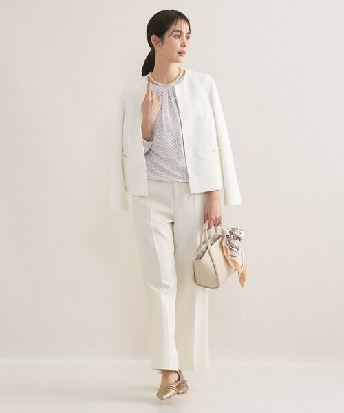 INDIVI / インディヴィ シャツ・ブラウス | 【セレモニー／洗える／透けにくい】ダイヤ柄プリントブラウス | 詳細12