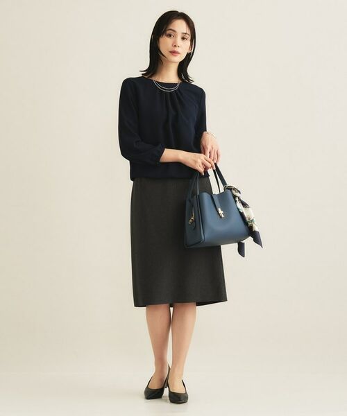 INDIVI / インディヴィ シャツ・ブラウス | 【セレモニー／洗える／透けにくい】ダイヤ柄プリントブラウス | 詳細15