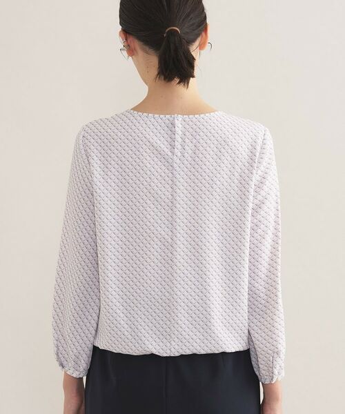 INDIVI / インディヴィ シャツ・ブラウス | 【セレモニー／洗える／透けにくい】ダイヤ柄プリントブラウス | 詳細20