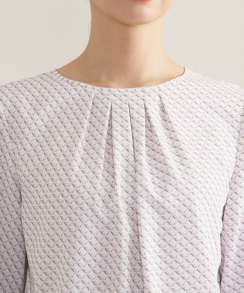INDIVI / インディヴィ シャツ・ブラウス | 【セレモニー／洗える／透けにくい】ダイヤ柄プリントブラウス | 詳細21