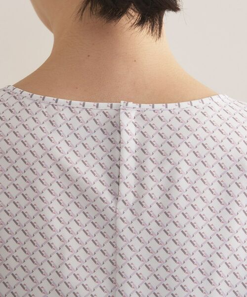 INDIVI / インディヴィ シャツ・ブラウス | 【セレモニー／洗える／透けにくい】ダイヤ柄プリントブラウス | 詳細22