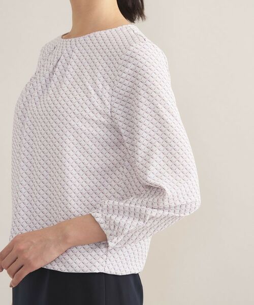 INDIVI / インディヴィ シャツ・ブラウス | 【セレモニー／洗える／透けにくい】ダイヤ柄プリントブラウス | 詳細23