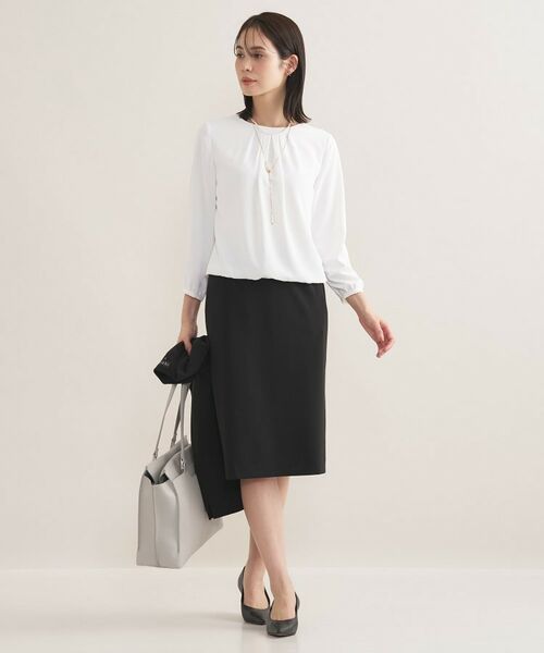 INDIVI / インディヴィ シャツ・ブラウス | 【セレモニー／洗える／透けにくい】ダイヤ柄プリントブラウス | 詳細4