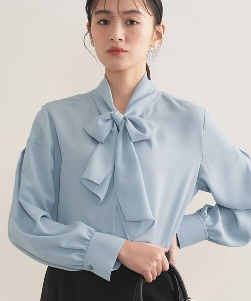 INDIVI / インディヴィ シャツ・ブラウス | 【セレモニー／洗える】ジョーゼットボウタイブラウス | 詳細10