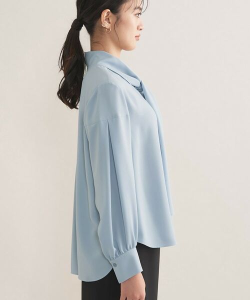 INDIVI / インディヴィ シャツ・ブラウス | 【セレモニー／洗える】ジョーゼットボウタイブラウス | 詳細14