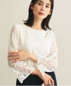 INDIVI / インディヴィ シャツ・ブラウス | 【洗える／セレモニー】フラワーレースブラウス