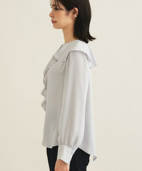 INDIVI / インディヴィ シャツ・ブラウス | 【洗える／セレモニー】ラッフルサテンブラウス | 詳細11