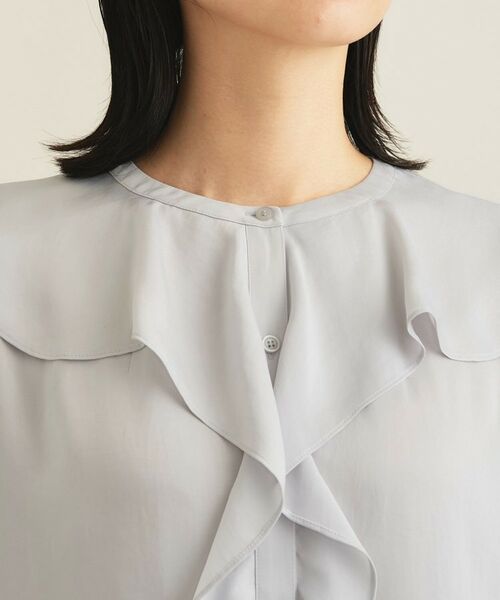 INDIVI / インディヴィ シャツ・ブラウス | 【洗える／セレモニー】ラッフルサテンブラウス | 詳細13