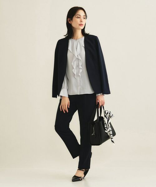 INDIVI / インディヴィ シャツ・ブラウス | 【洗える／セレモニー】ラッフルサテンブラウス | 詳細8