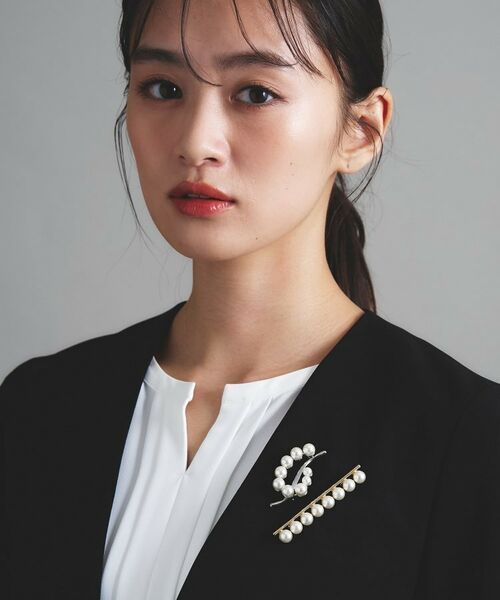 INDIVI / インディヴィ ブローチ・コサージュ | 【セレモニー／上品】パール調モチーフブローチ | 詳細4